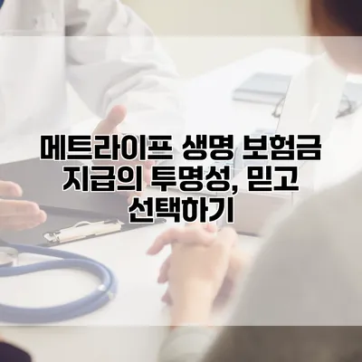 메트라이프 생명 보험금 지급의 투명성, 믿고 선택하기