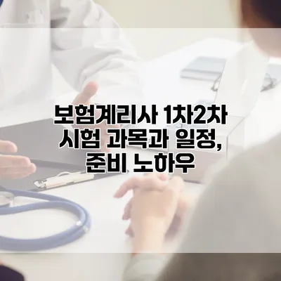 보험계리사 1차/2차 시험 과목과 일정, 준비 노하우