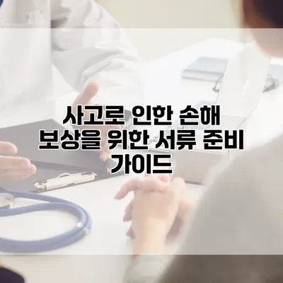 사고로 인한 손해 보상을 위한 서류 준비 가이드