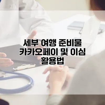 세부 여행 준비물 카카오페이 및 이심 활용법