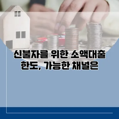 신불자를 위한 소액대출 한도, 가능한 채널은?