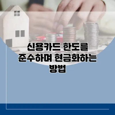 신용카드 한도를 준수하며 현금화하는 방법