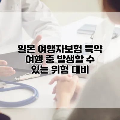 일본 여행자보험 특약 여행 중 발생할 수 있는 위험 대비