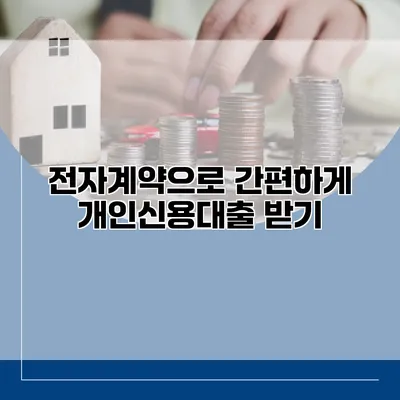 전자계약으로 간편하게 개인신용대출 받기