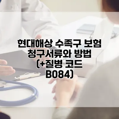 현대해상 수족구 보험 청구서류와 방법 (+질병 코드 B084)