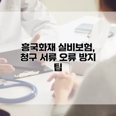 흥국화재 실비보험, 청구 서류 오류 방지 팁