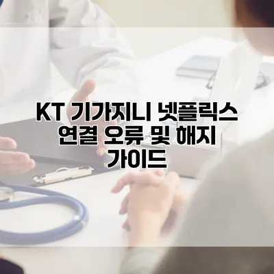 KT 기가지니 넷플릭스 연결 오류 및 해지 가이드