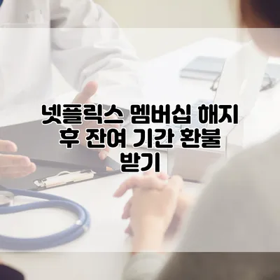 넷플릭스 멤버십 해지 후 잔여 기간 환불 받기