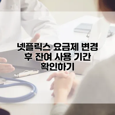 넷플릭스 요금제 변경 후 잔여 사용 기간 확인하기