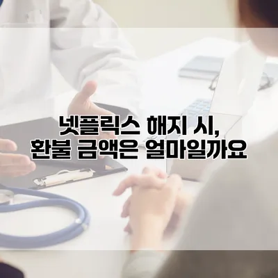 넷플릭스 해지 시, 환불 금액은 얼마일까요?