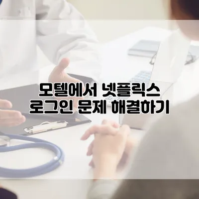 모텔에서 넷플릭스 로그인 문제 해결하기